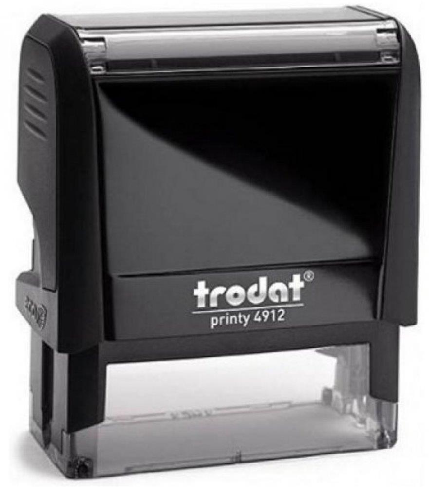 Σφραγίδα Trodat printy 4912 μαύρο σώμα με μπλε ταμπόν 4,7x1,8 cm