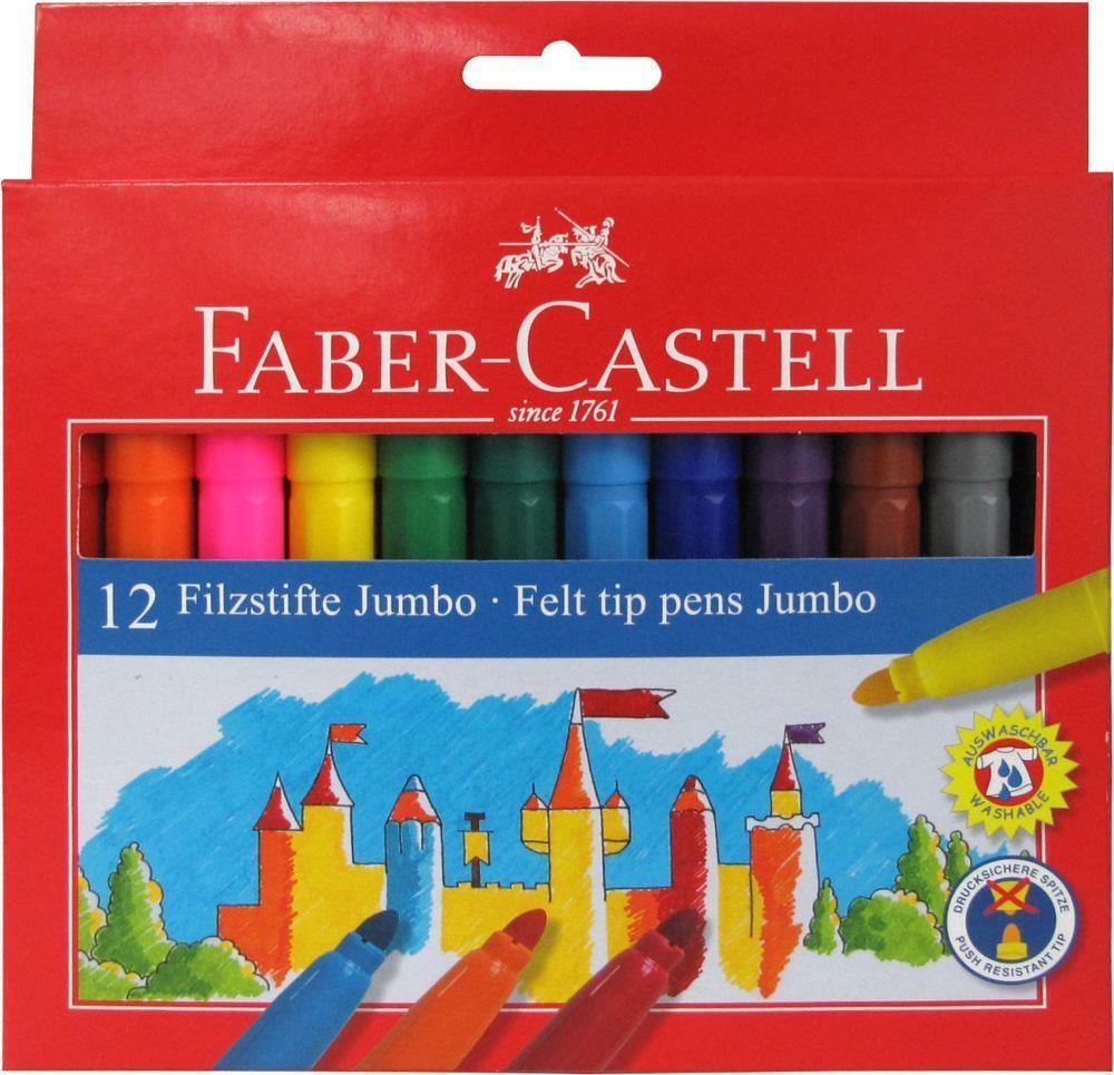 Μαρκαδόροι ζωγραφικής Faber Castell jumbo12 χρωμάτων 5543121