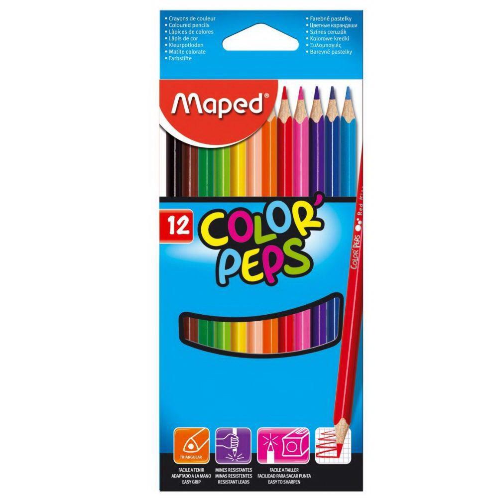 Ξυλομπογιές Maped Color peps 12 χρωμάτων