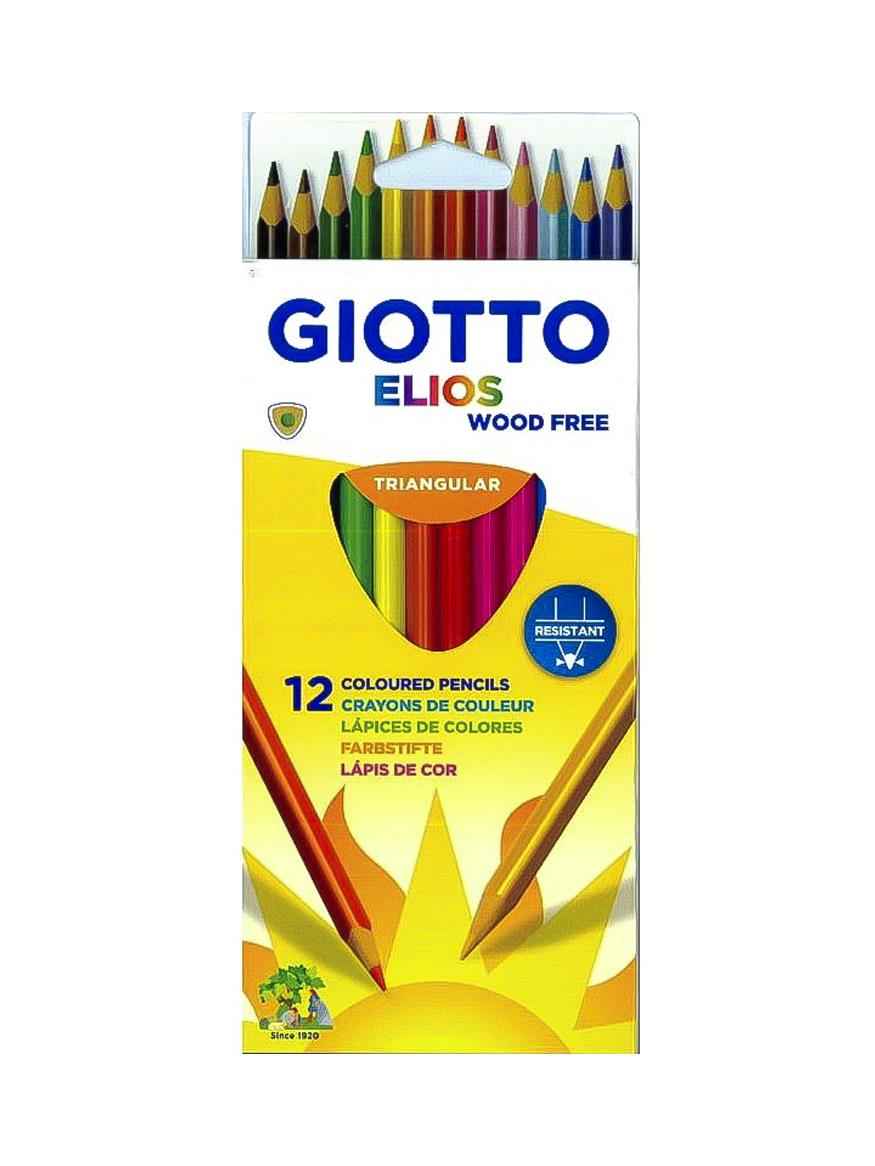 Ξυλομπογιές Elios Giotto τριγωνικές 12 χρωμάτων