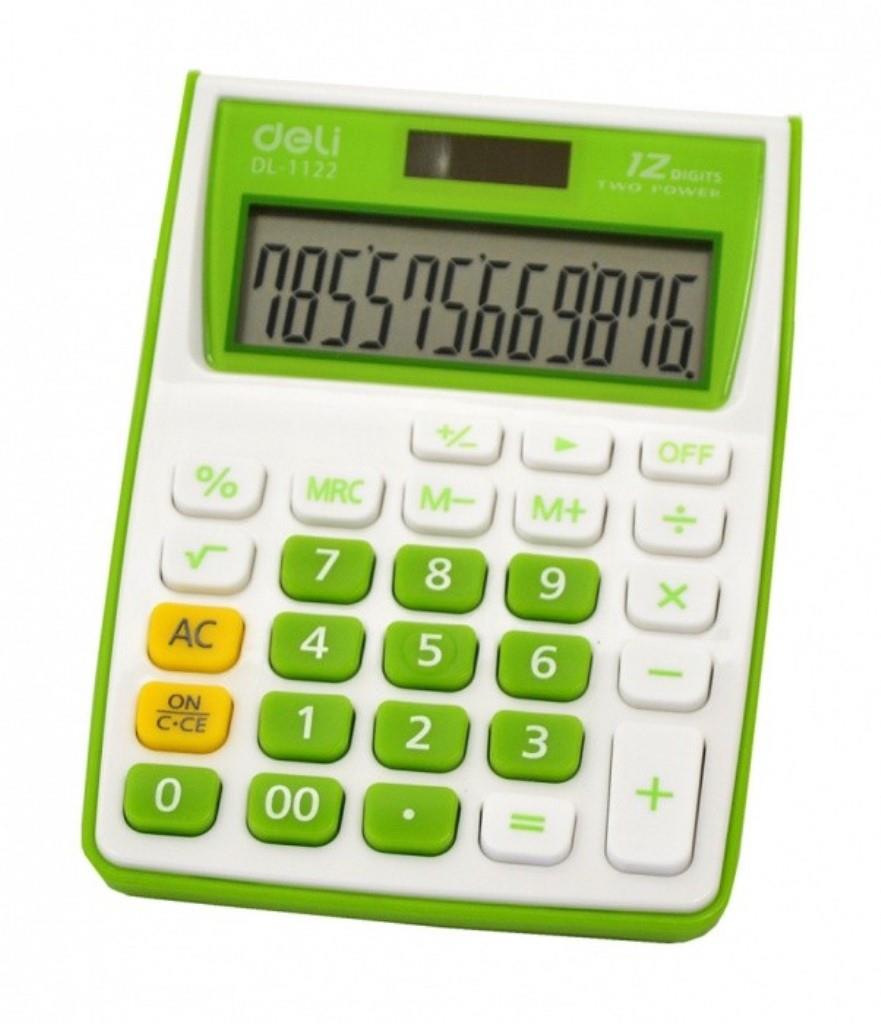 Αριθμομηχανή Deli 12 ψηφίων 9x12x2 cm DL-1122 I