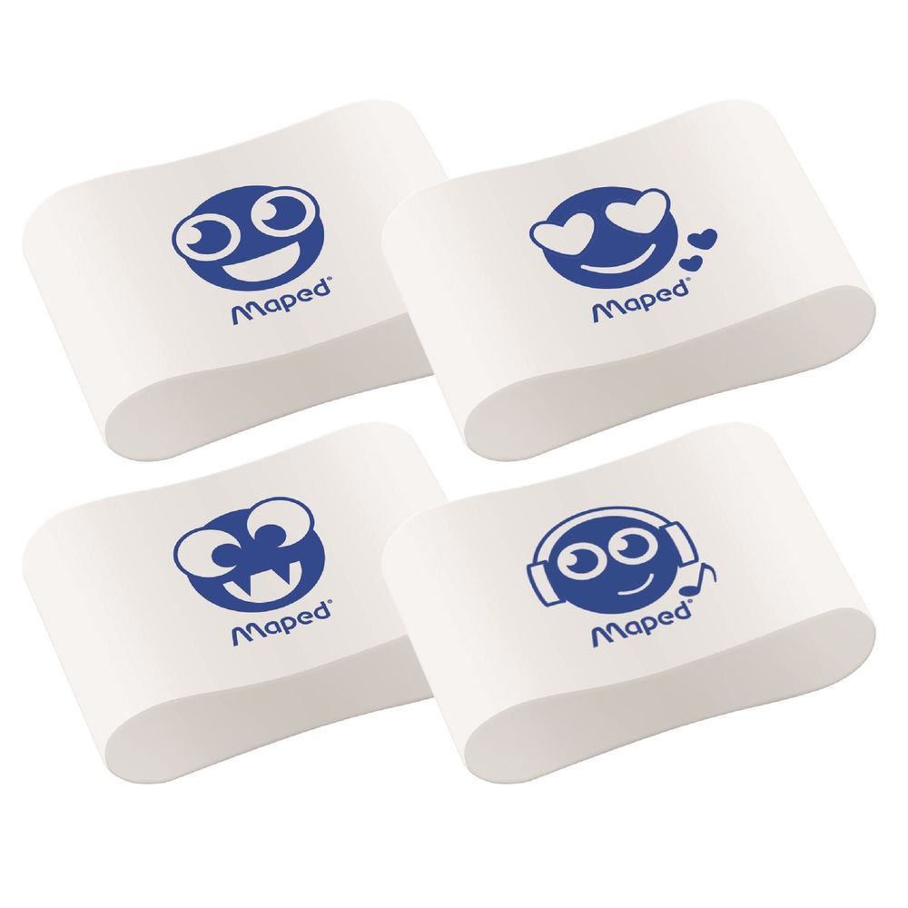 Γόμα Essential soft Maped λευκή με φατσούλες