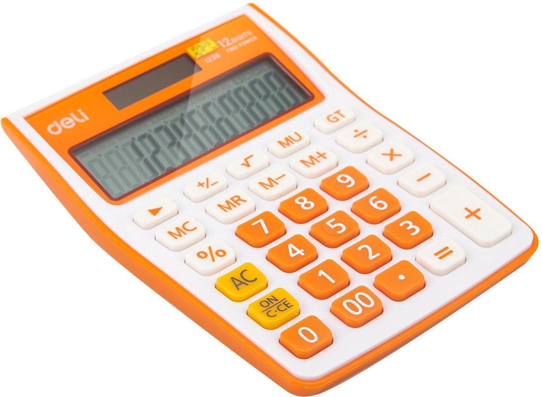 Αριθμομηχανή Deli 12 ψηφίων 10x14x2 cm DL-1238