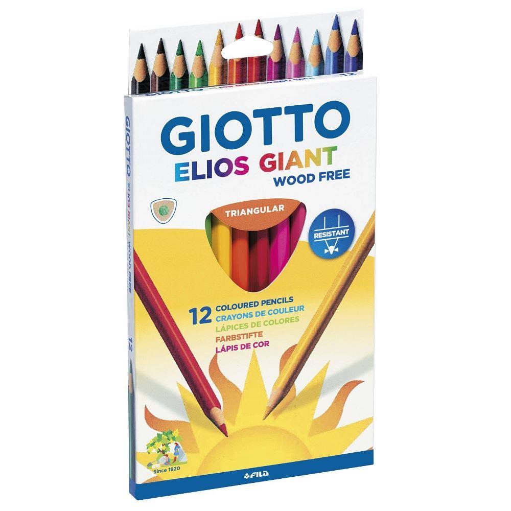 Ξυλομπογιές Giotto Εlios giant χονδρές 12 χρωμάτων