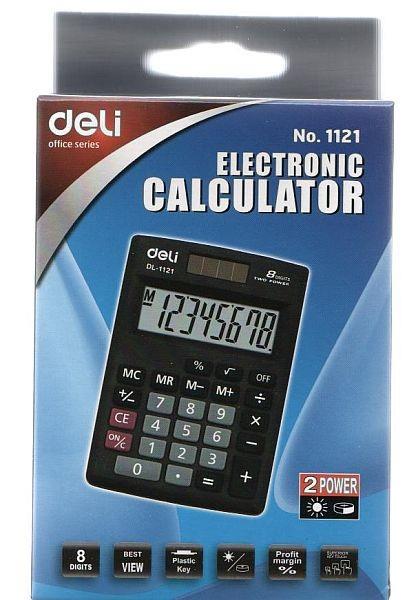 Αριθμομηχανή Deli 8 ψηφίων 8,4x12x2,5 cm DL-1121
