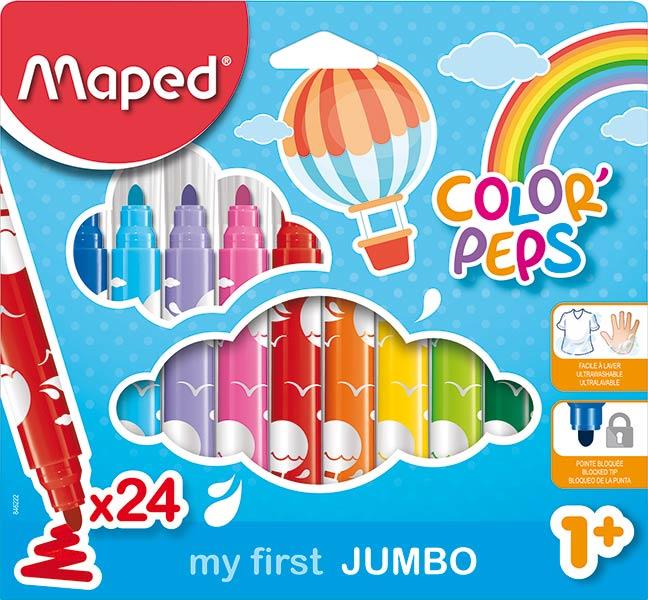 Μαρκαδόροι ζωγραφικής Maped Color Pep's Maxi 24 χρωμάτων 846222