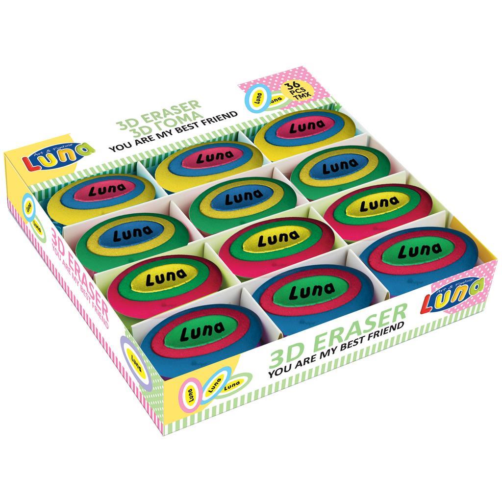 Γόμα οβάλ αποσπώμενη Luna