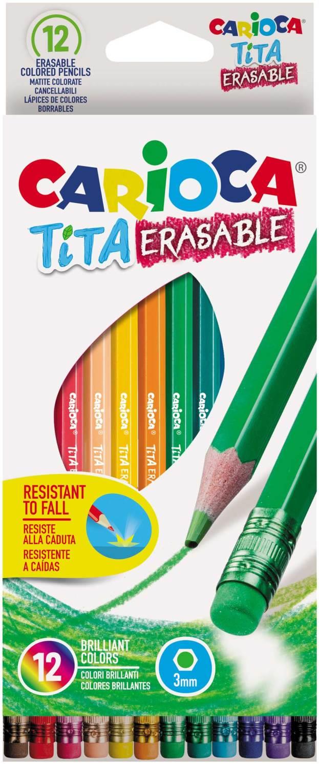 Ξυλομπογιές Carioca tita erasable 12 χρωμάτων