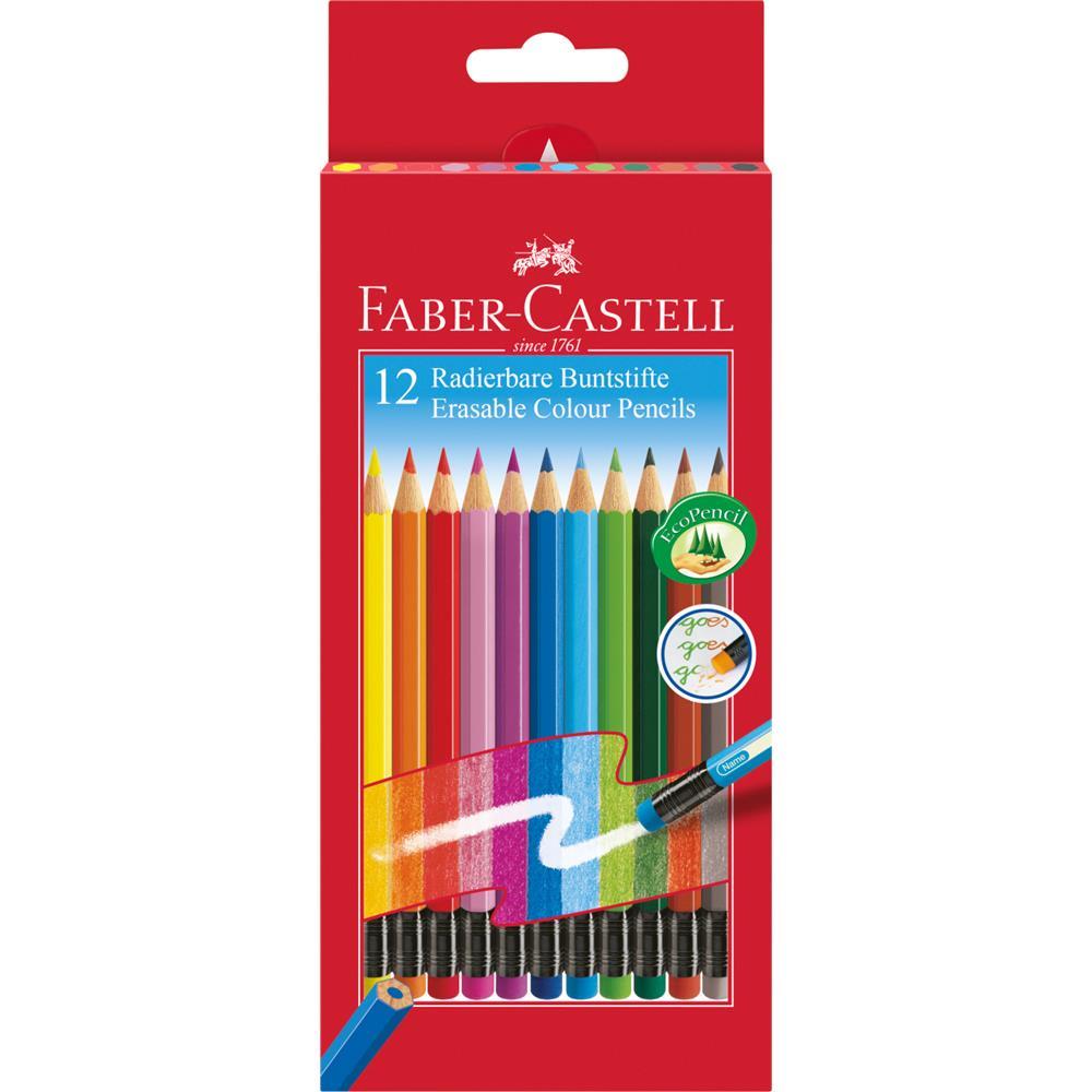 Ξυλομπογιές Faber Castel erasable 12 χρωμάτων