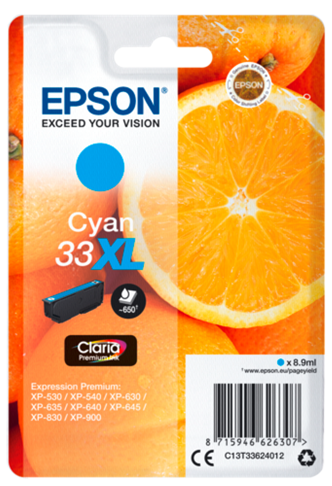 Μελάνι EPSON 33  XL Cyan* - 1