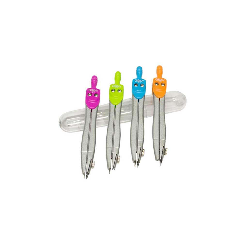 Διαβήτης Groovy χρωματιστός αλουμινίου σε κουτί