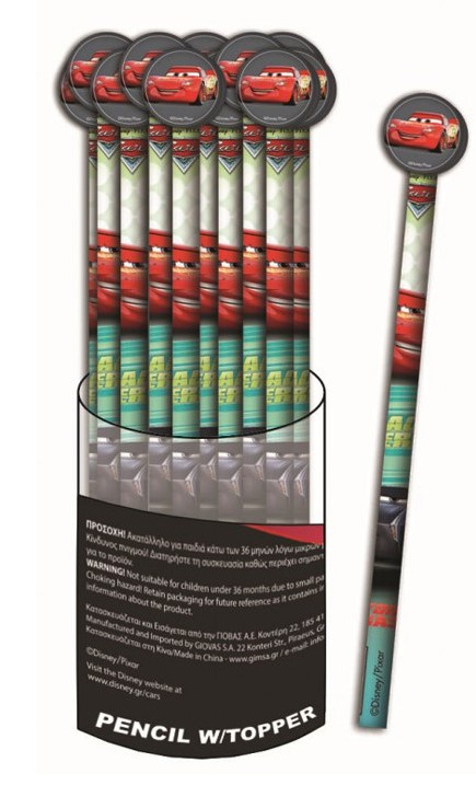 Μολύβι με Topper  Cars