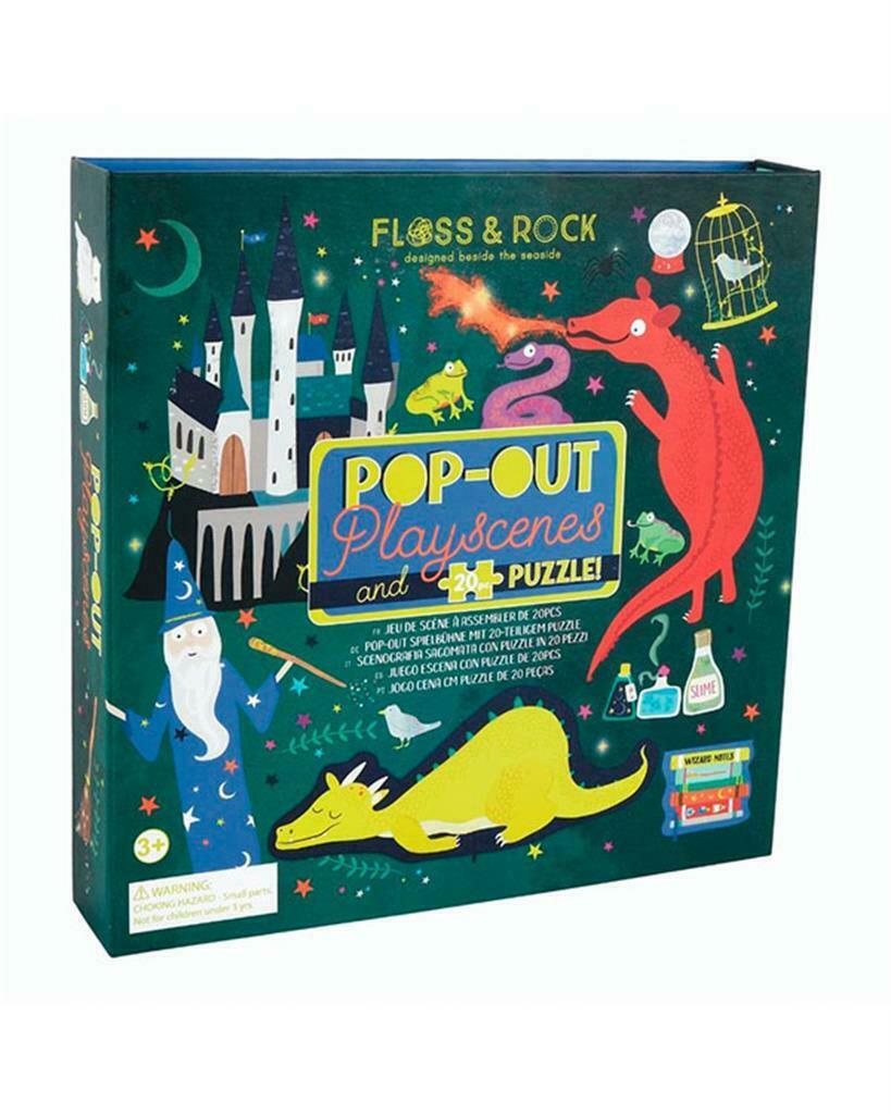 Pop-up Playscenes & παζλ Floss & Rock Κάστρο 20 τεμ.
