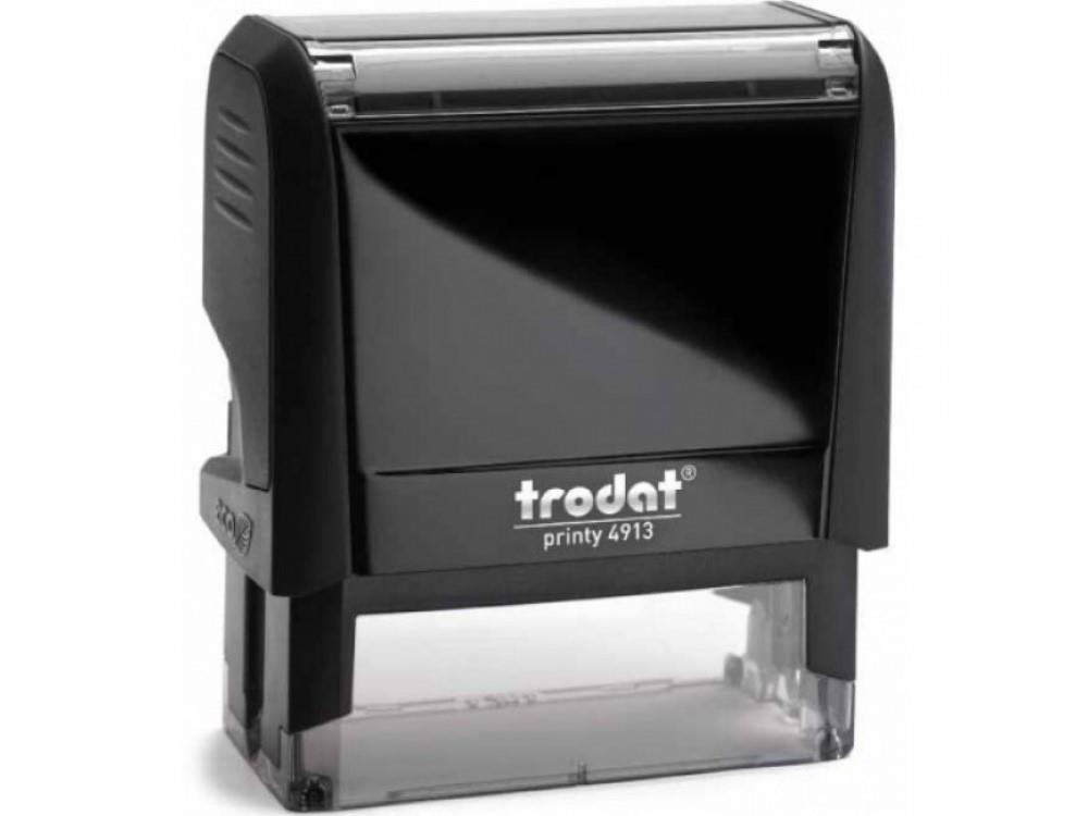 Σφραγίδα Trodat printy 4913 μαύρο σώμα με μαύρο ταμπόν 5,9x2,3 cm