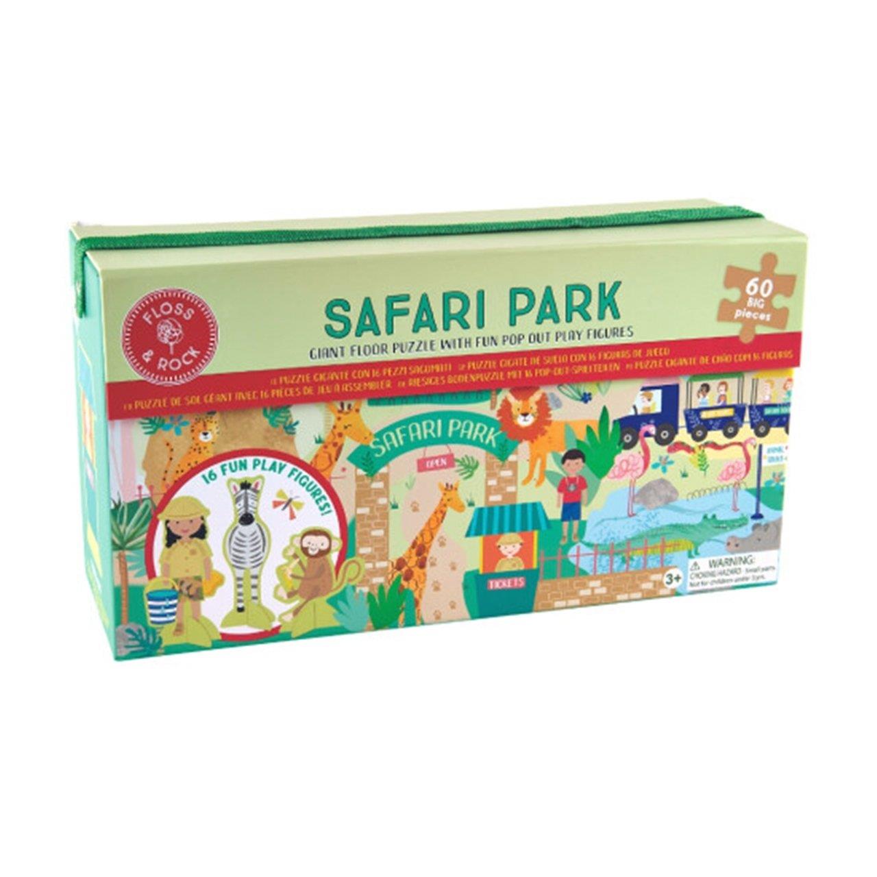 Παζλ Floss & Rock δαπέδου με φιγούρες safari park 60 τεμ.