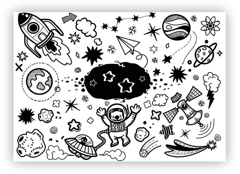 Σουπλά σε καμβά Αρχέτυπο Α3 πλανήτες 02