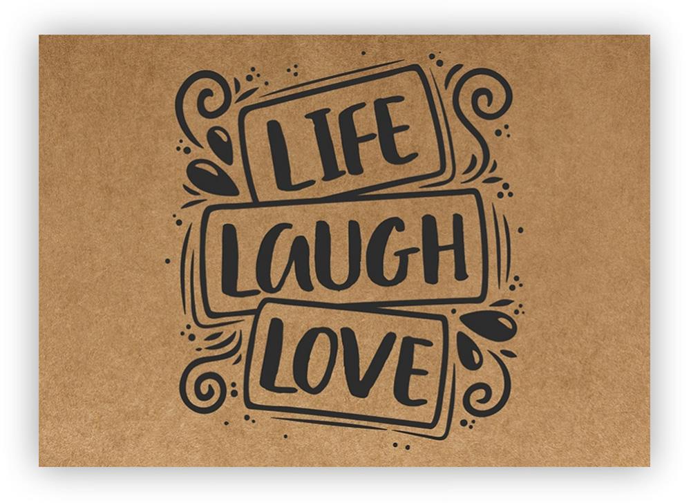 Σουπλά σε καμβά Αρχέτυπο Α3 Life, Laugh, Love 12