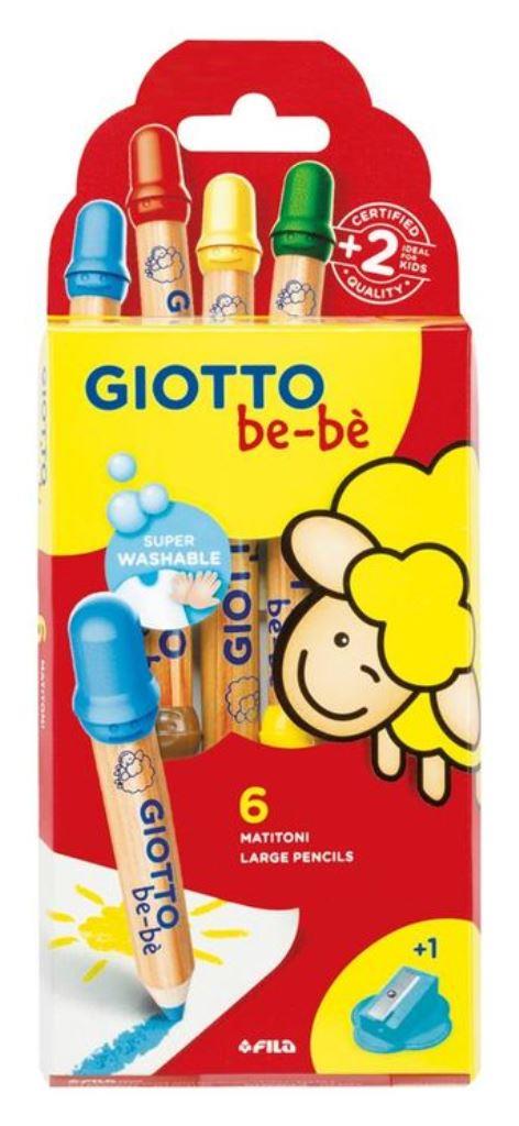 Ξυλομπογιές Giotto Bebe 6 χρωμάτων