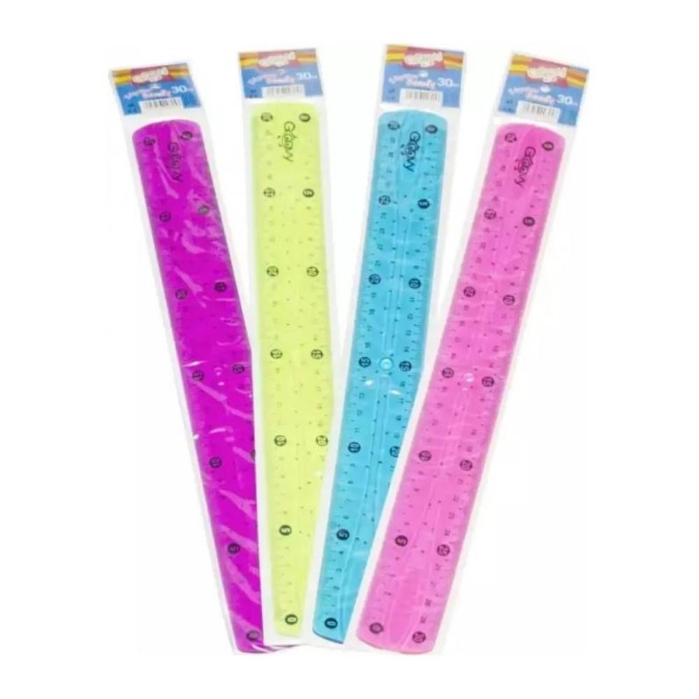 Χάρακας Groovy bendy ελύγιστος 30 cm διάφορα χρώματα