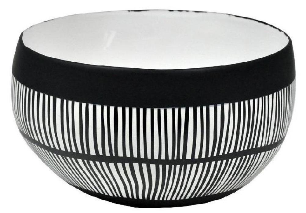 Μπωλ Espiel άσπρο με μαύρο χείλος 19 cm