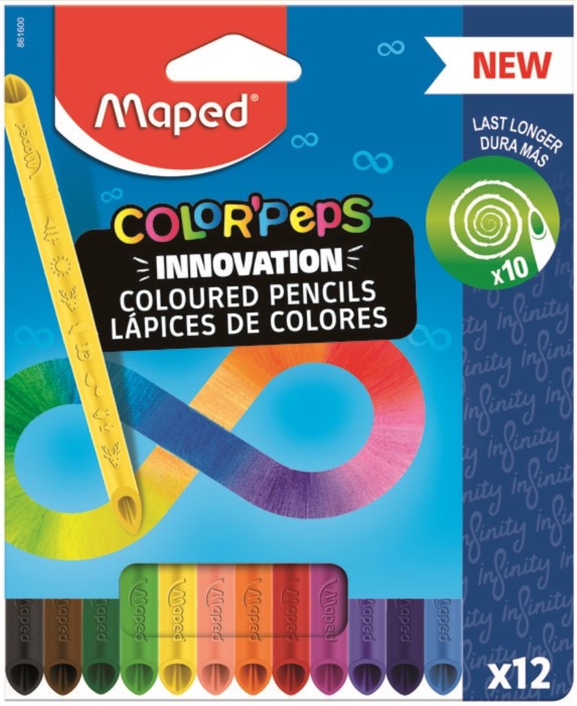 Ξυλομπογιές Maped Color’ Peps Infinity 12 χρωμάτων