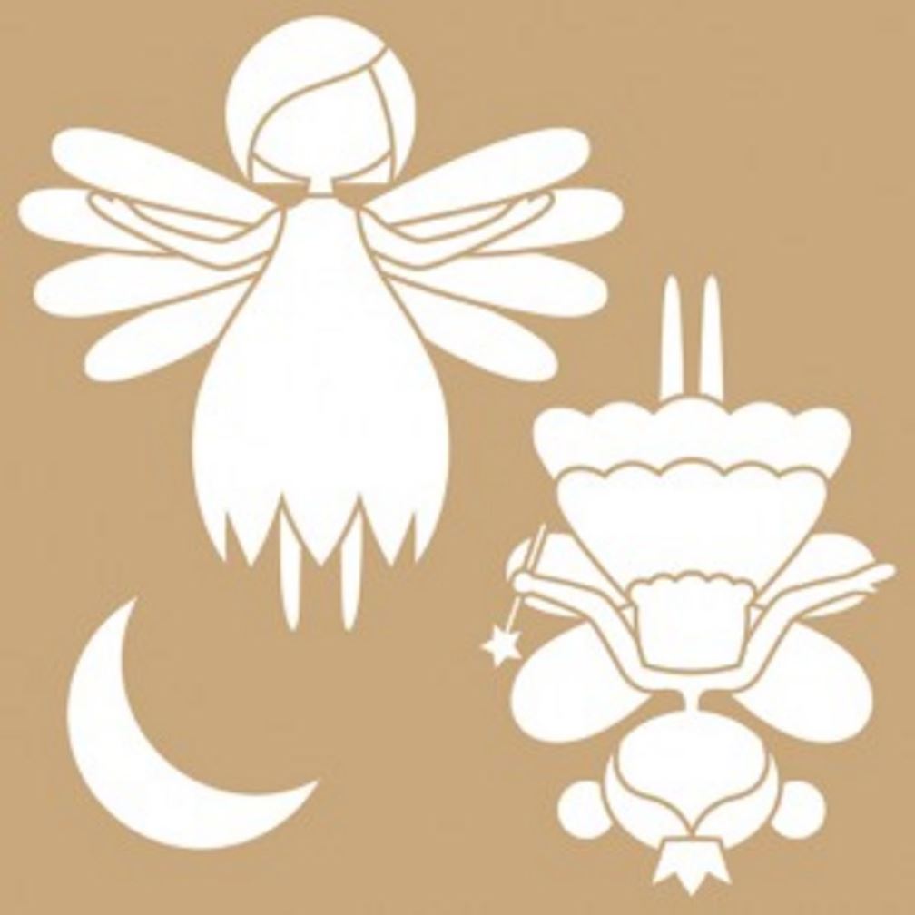 Στένσιλ Artemio Fairies κραφτ 20x20 cm 2 τεμ.