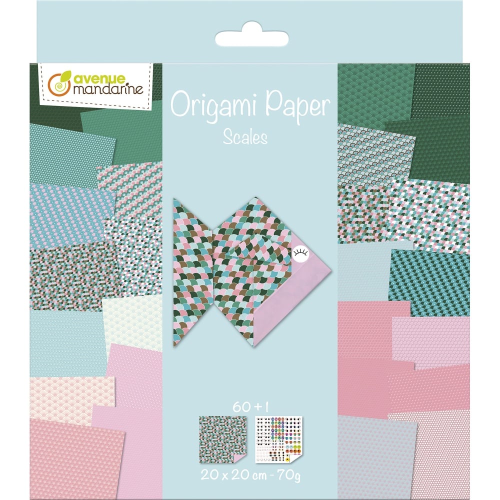 Χαρτί origami Avenue mandarine Scales 20x20 cm 60Φ