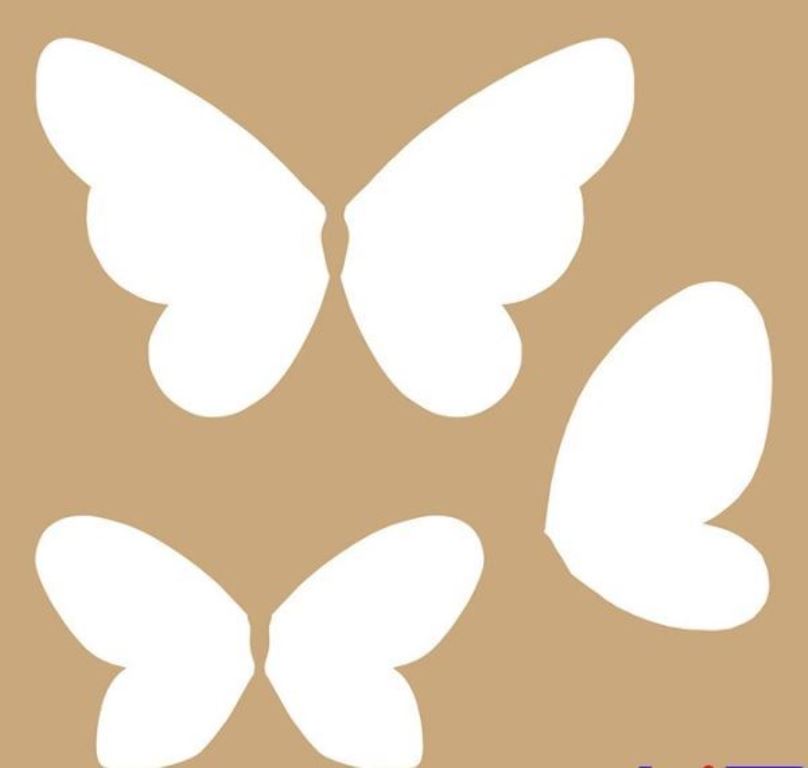 Στένσιλ Artemio Butterly κραφτ 20x20 cm 2 τεμ.