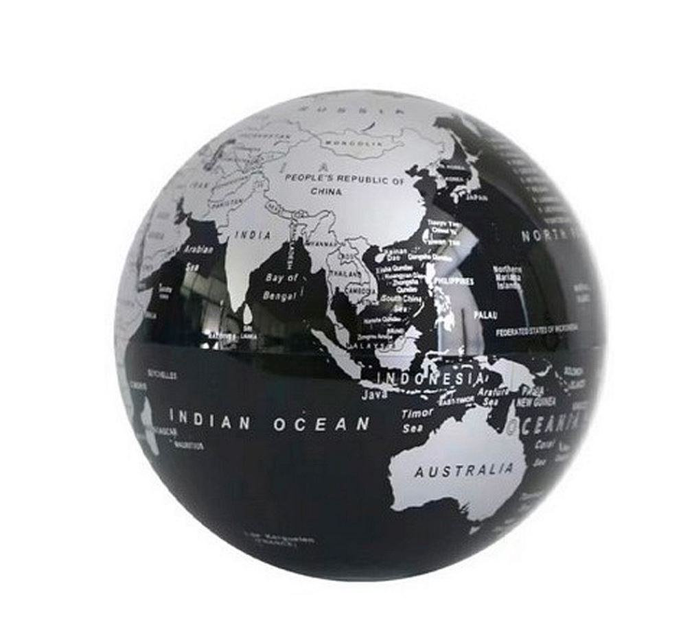 Υδρόγειος σφαίρα I-Total φωτειζόμενη CM3312A rotating silver 14 cm