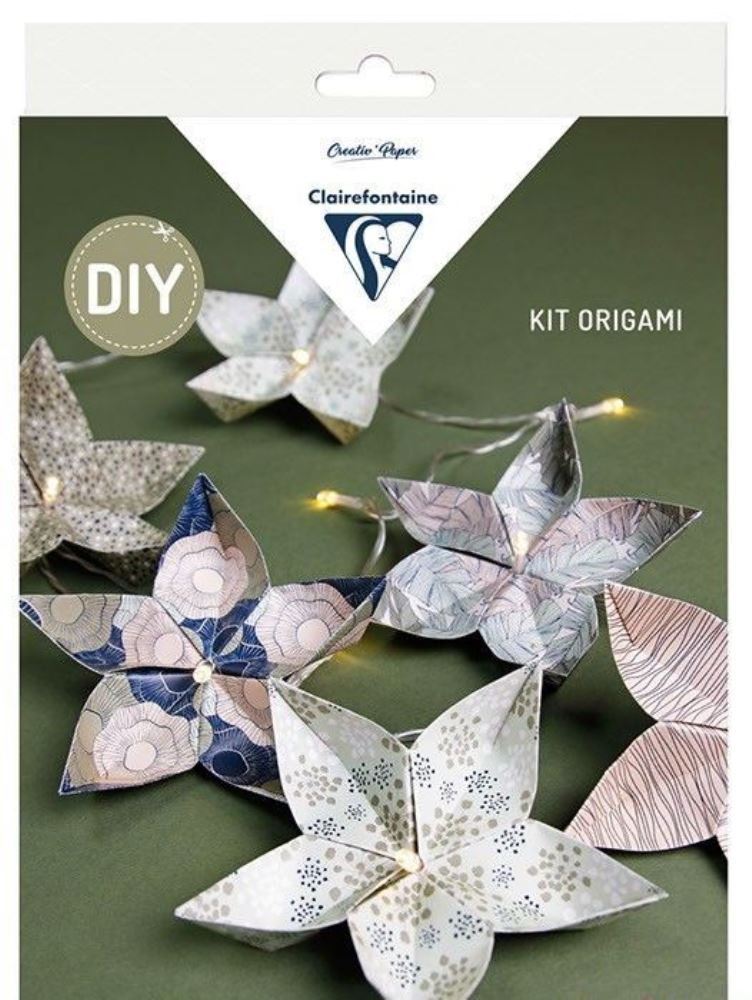 Κατασκευή origami Clairefontaine σετ γιρλαντα με φωτάκια