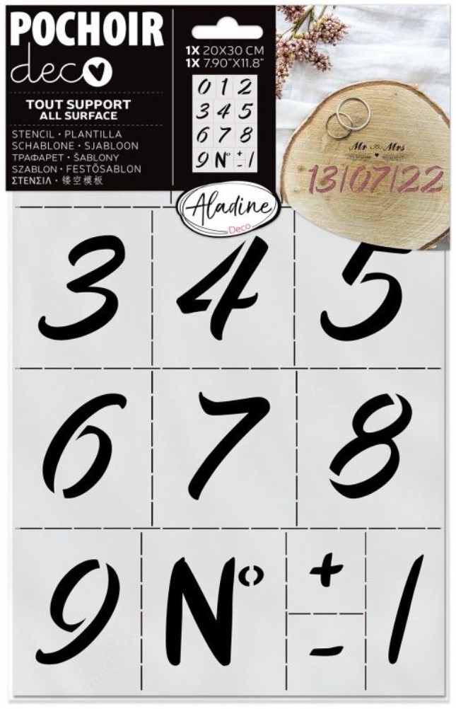 Στένσιλ Adaline αριθμοί 20x30 cm 5 cm