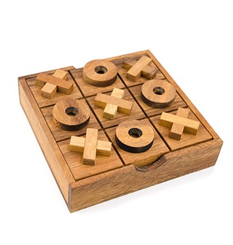 Επιτραπέζιο παιχνίδι Paradise Waterfalls XO τρίλιζα ξύλινο 14x14x3 cm