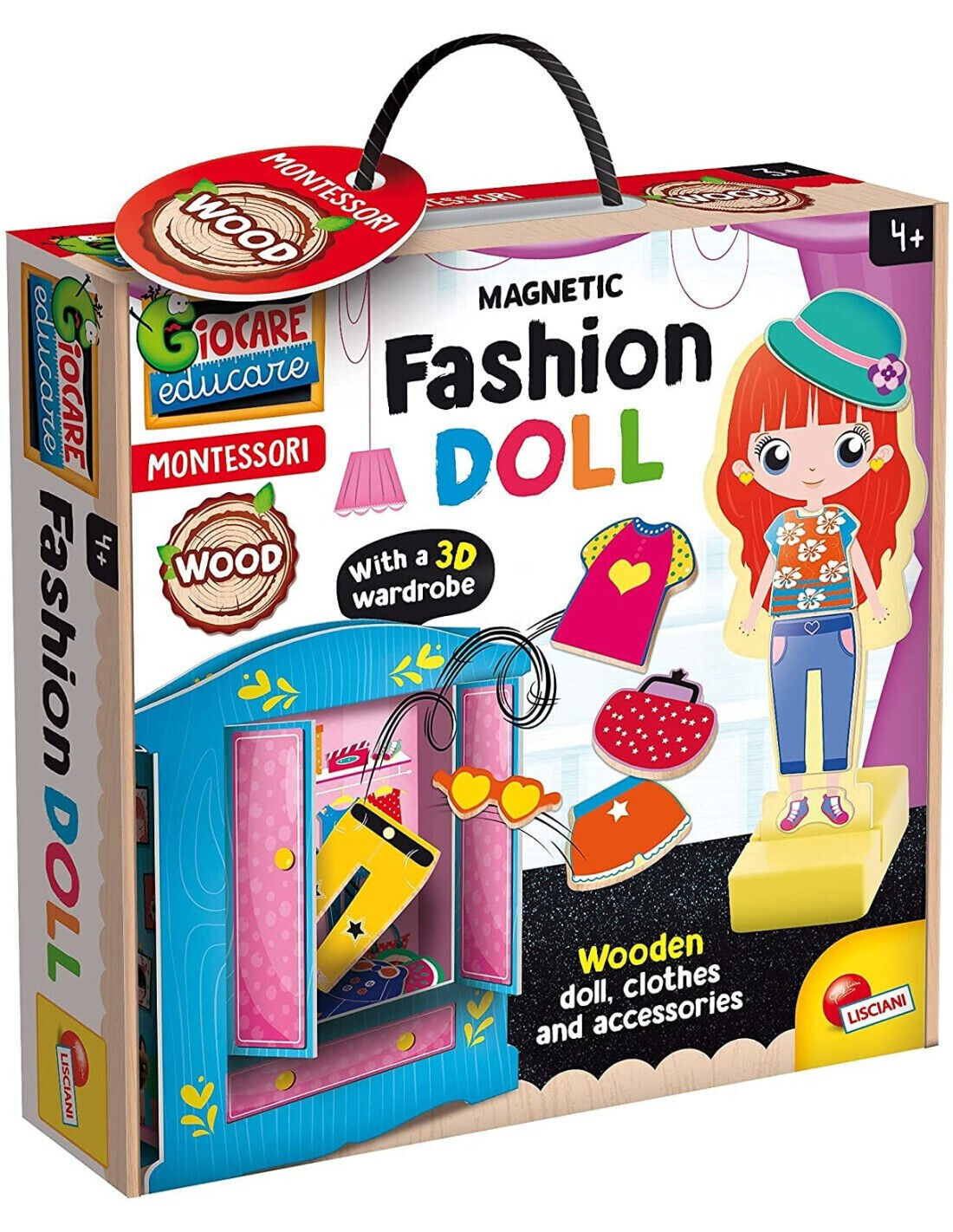 Επιτραπέζιο παιχνίδι Παίζουμε & μαθαίνουμε - Montessori Wood fashion doll 98361