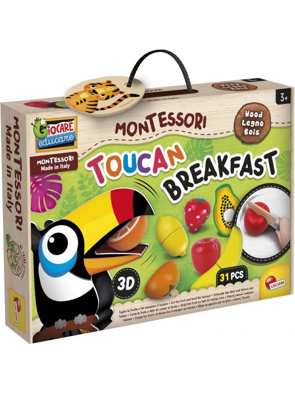 Επιτραπέζιο παιχνίδι Παίζουμε & μαθαίνουμε - Montessori Wood toucan breakfast
