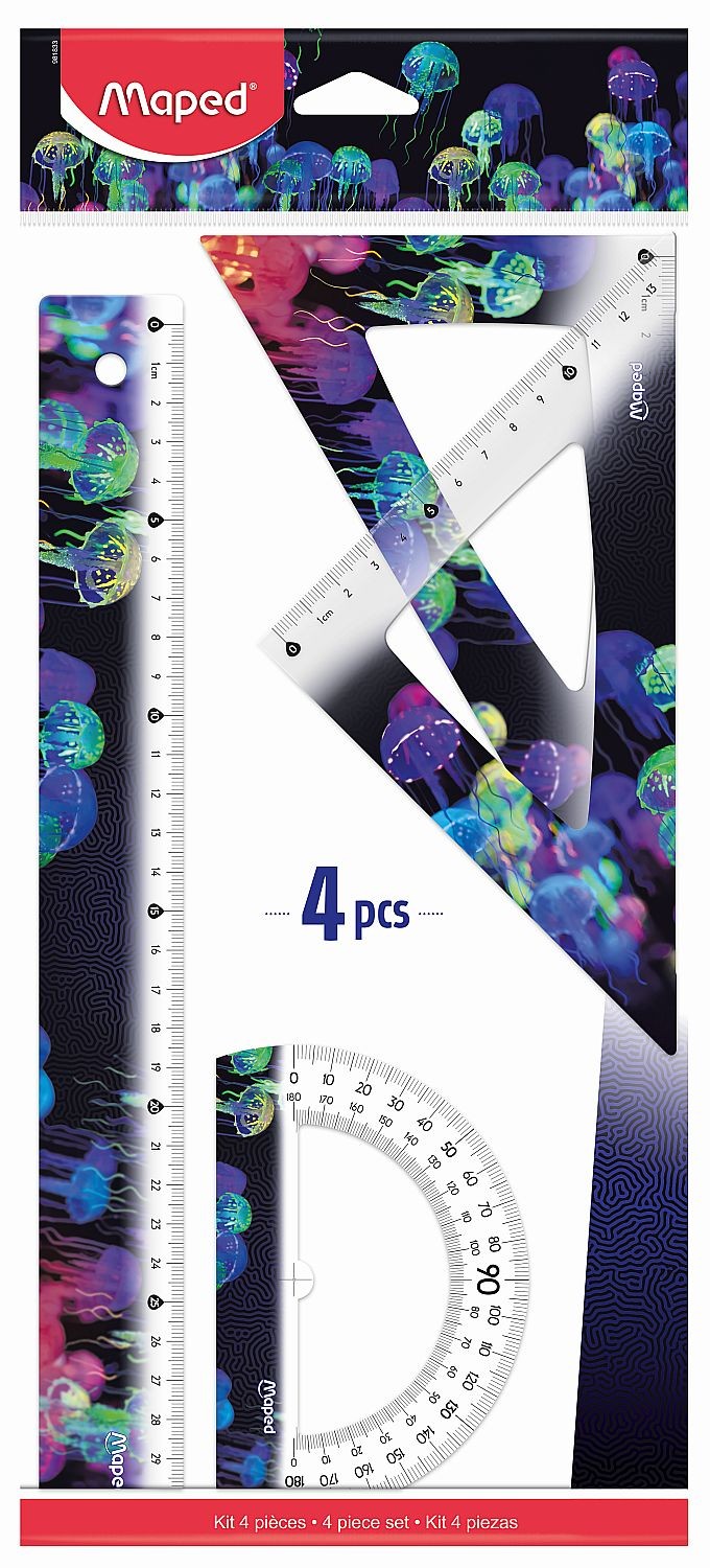 Σετ γεωμετρικών οργάνων Maped unbreakable 30 cm 4 τεμ.