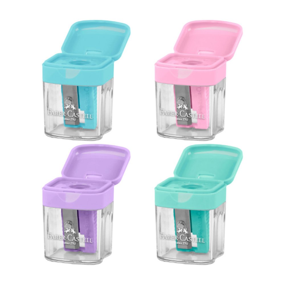 Ξύστρα Faber Castell mini box 4 χρώματα