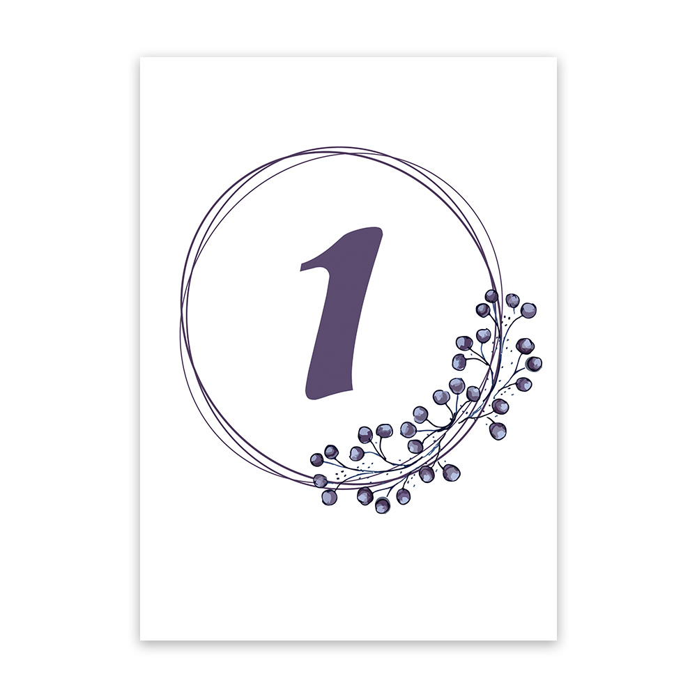 Κάρτα αρίθμησης τραπεζιού Αρχέτυπο Α5 03