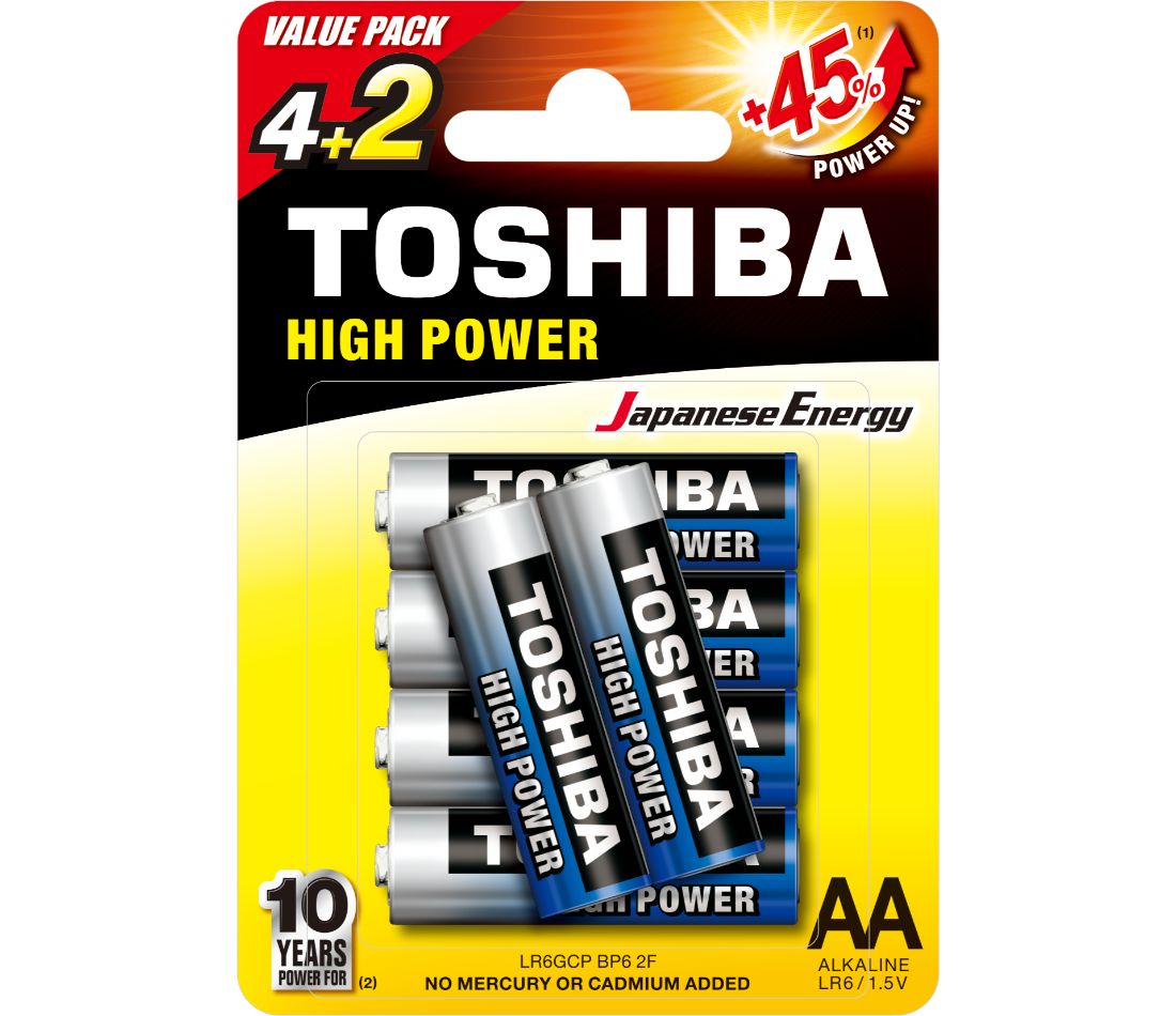 Μπαταρία Toshiba alkaline AA High Power Value Pack 4+2 Δώρο