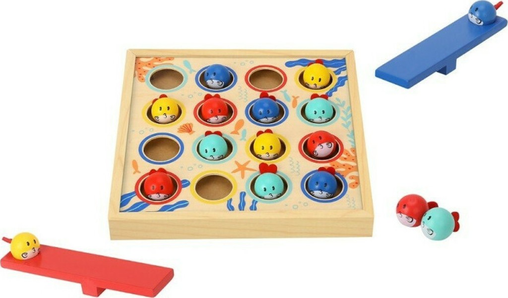 Επιτραπέζιο παιχνίδι Tooky Toy ξύλινο ιπτάμενα ψαράκια
