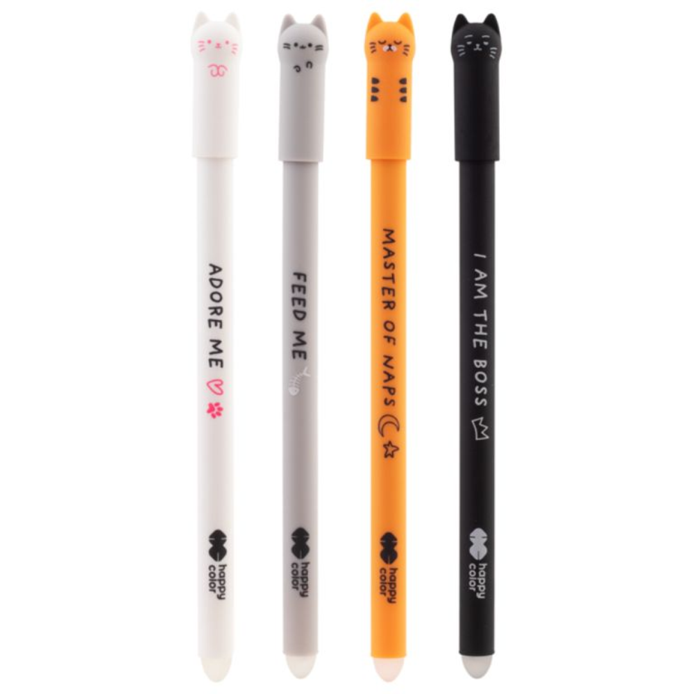 Στυλό Happy color Gel erasable 0,5 mm kitty