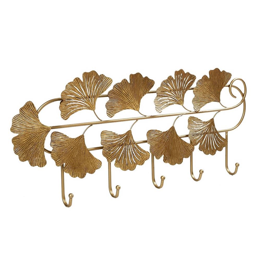 Κρεμάστρα Espiel μεταλλική χρυσή 72x5.5x31 cm