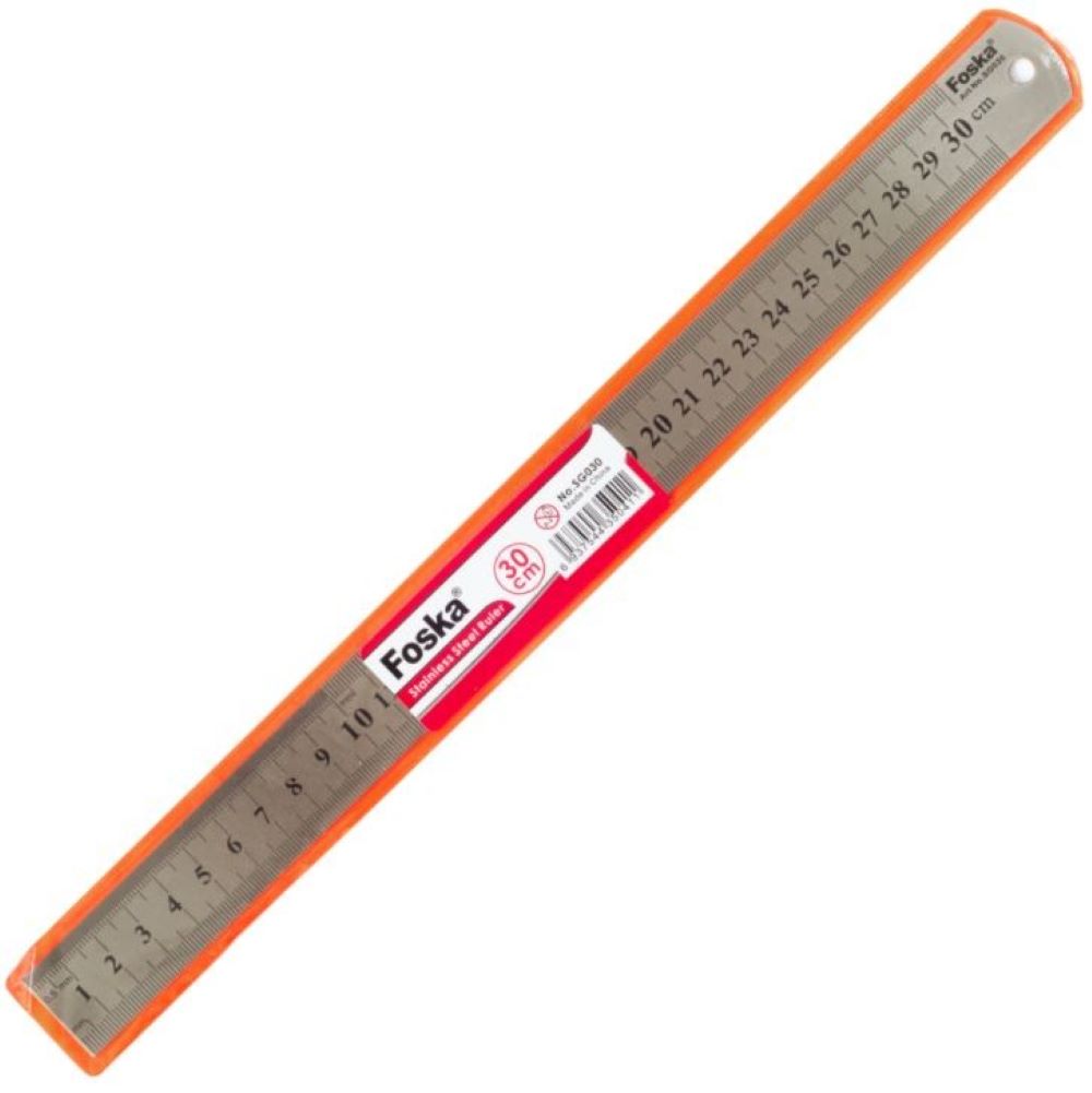 Χάρακας Foska μεταλλικός 30 cm