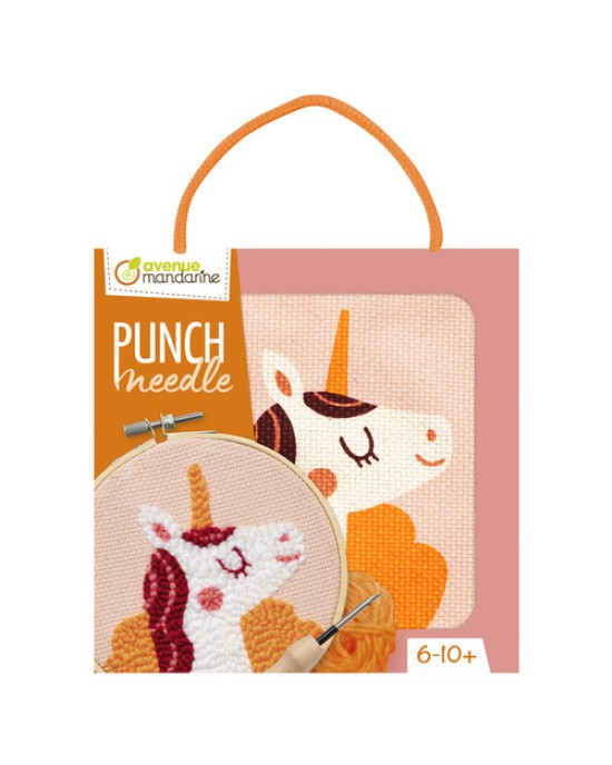 Κατασκευή κεντήματος punch needle Mandarine12 cm unicorn