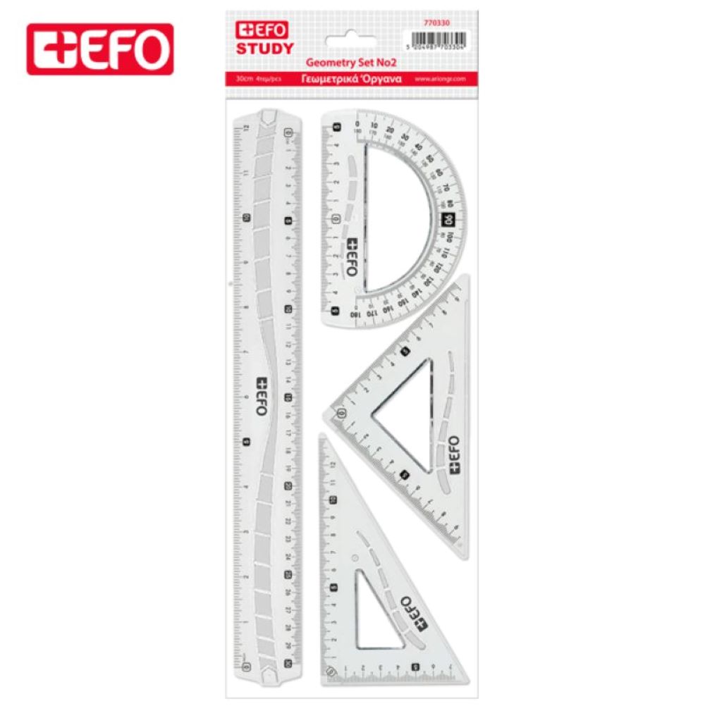 Σετ γεωμετρικών οργάνων +Efo Classic 4τεμ