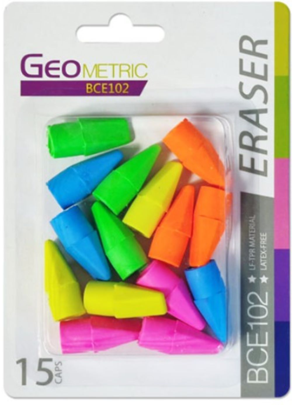 Γόμα-κάπακι color 15 τεμ.