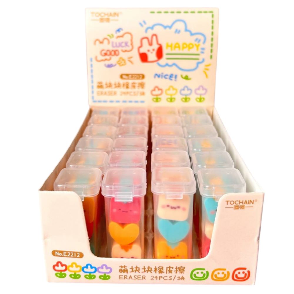 Γόμα M&G Happy σε θήκη 3 τεμαχίων