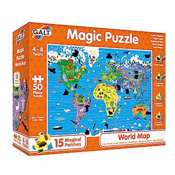 Παζλ Μαγικό Galt 50 κομμάτια - Παγκόσμιος χάρτης
